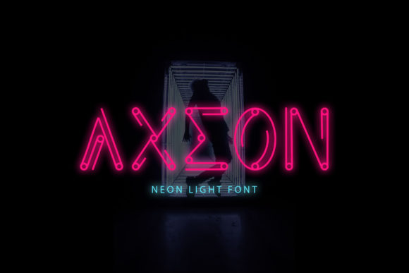 Axon: A Neon-Lit Display Font for Modern Editorial Design