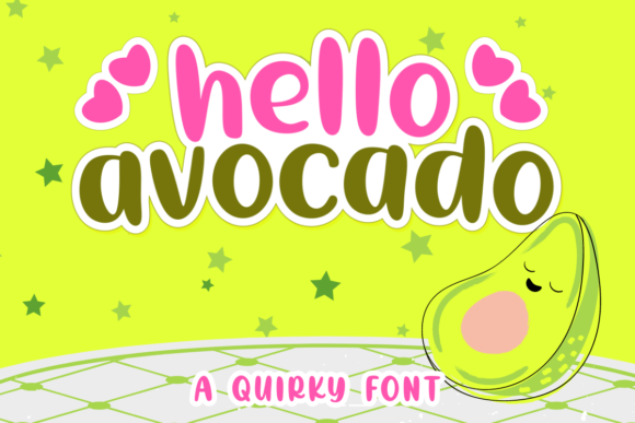 Hello Avocado Font: A Quirky Display Typeface for Bold Branding