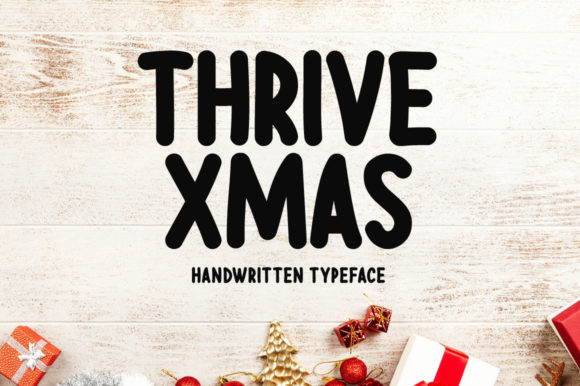 Thrive Xmas: A Natural Display Font for Editorial Projects